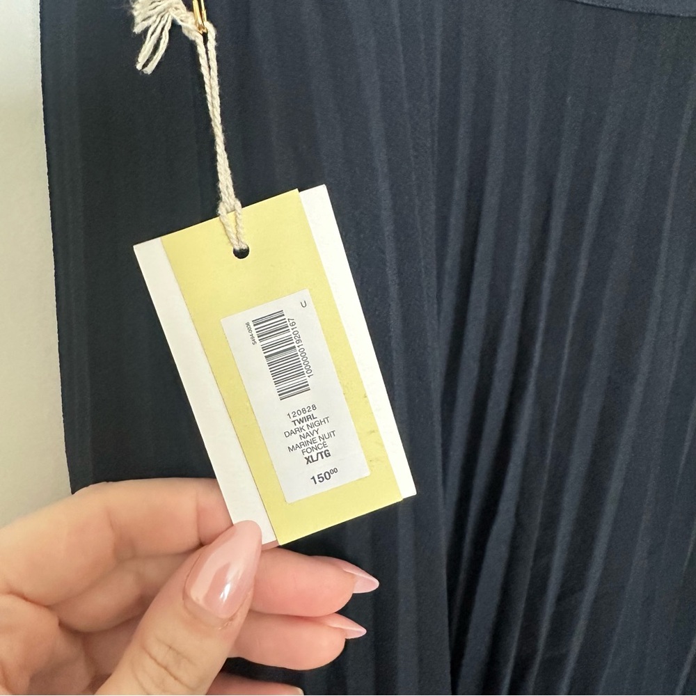 NWT Wilfred Twirl Pleated Skirt - Navy XL - Picture 4 of 5